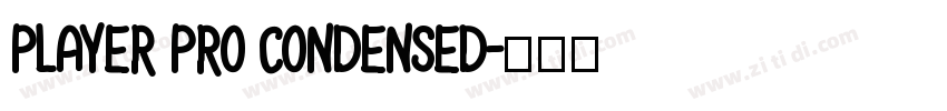 Player Pro Condensed字体转换